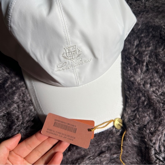 Loro Piana Hat Golf Baseball Cap Logo Embroidered Shell Hat New White designer - Picture 1 of 7